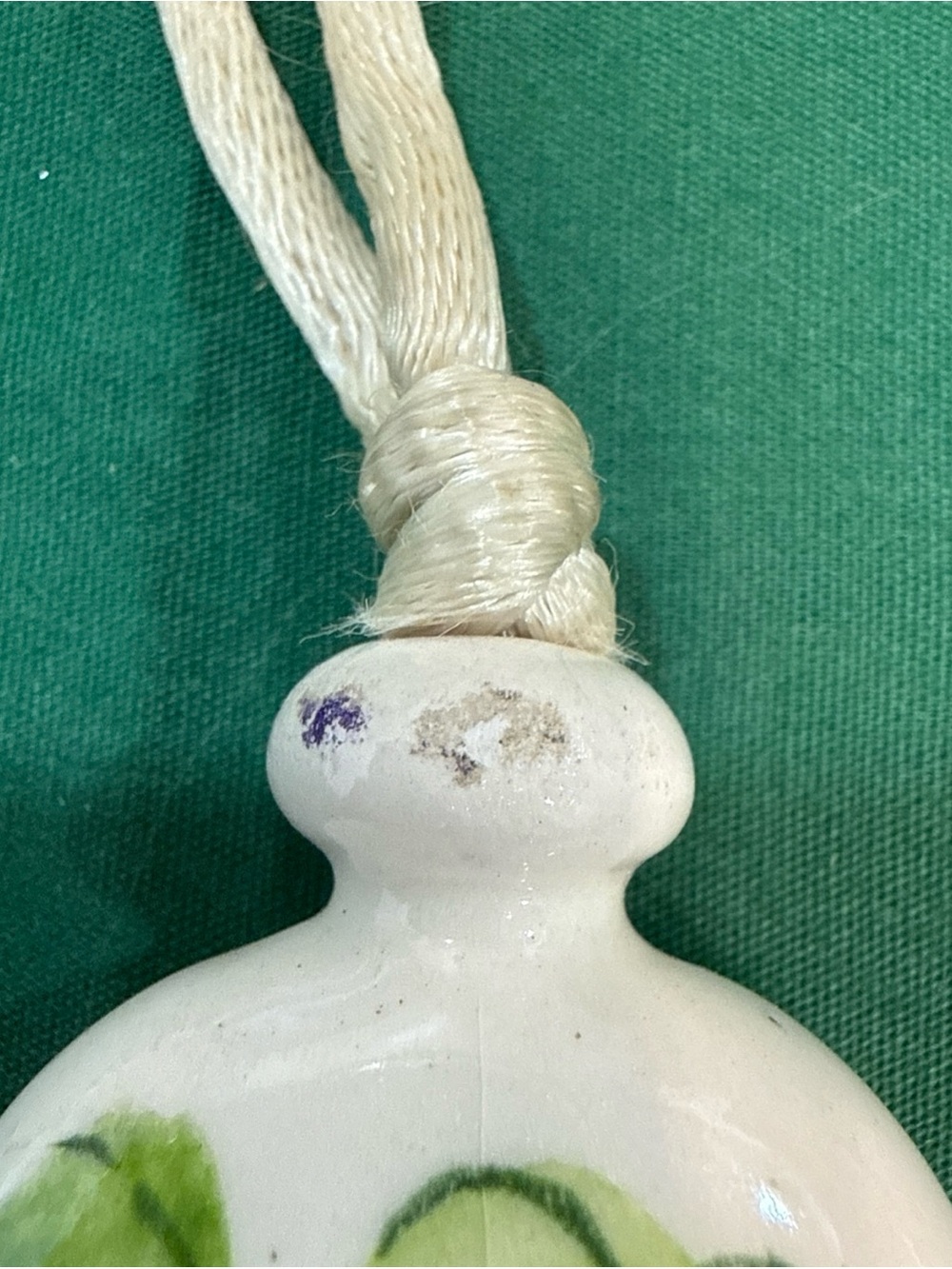 VTG Avon Pink Flower Pendant Necklace Hand painted In Brazil. 59D - Picture 3 of 4